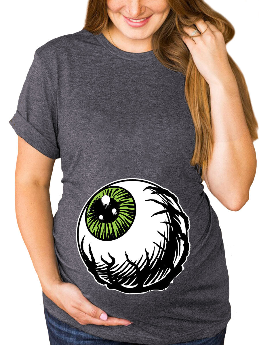 Eyeball Bump Halloween Maternity Shirt