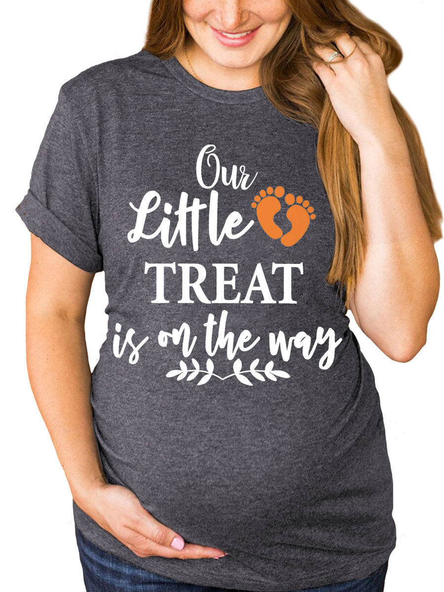 Our Little Treat Is On The Way Maternity Shirt