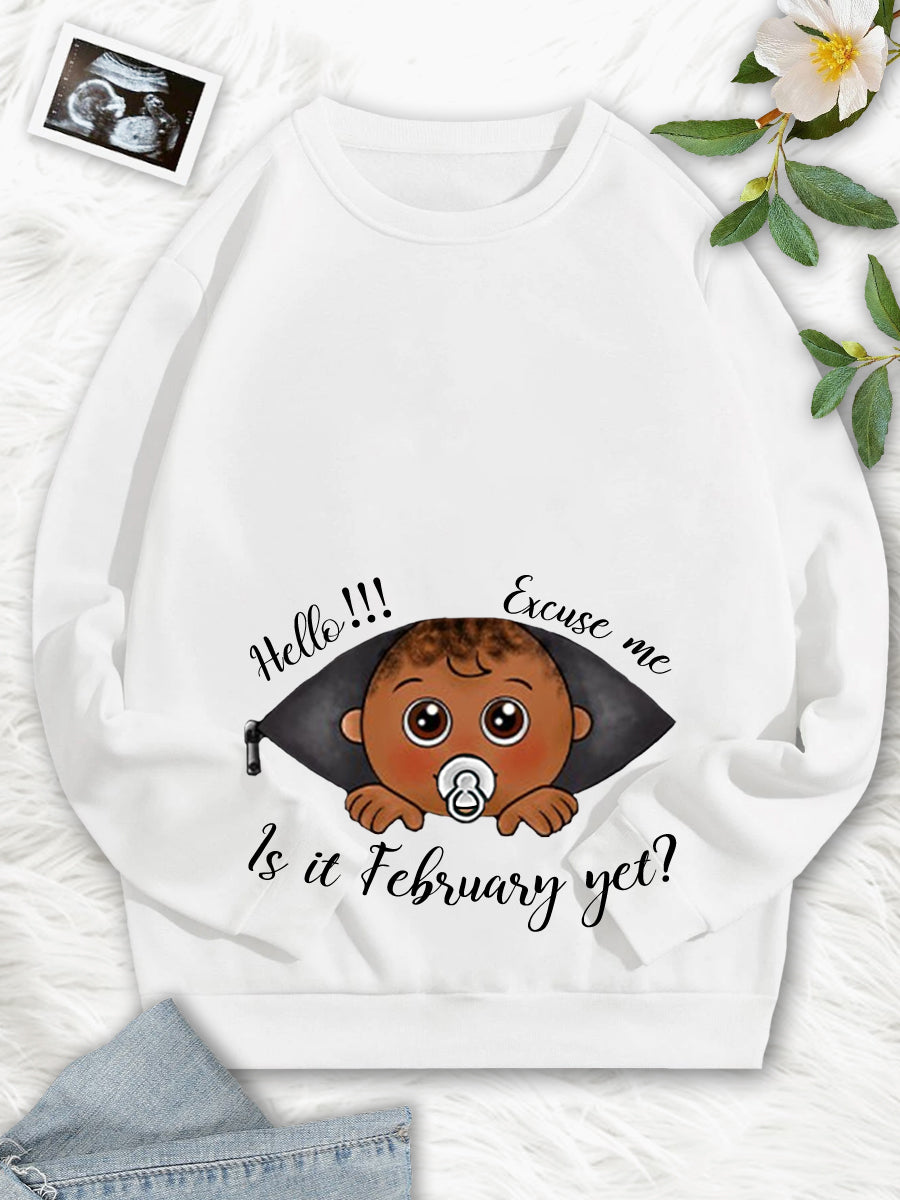 Black Baby Peeking Customizable Months Cute White Pacifier Maternity Shirt