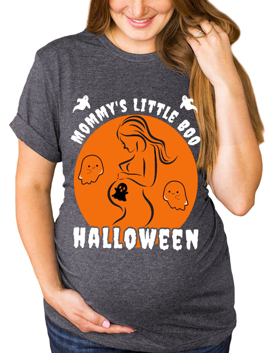 Mommy's Little Boo Maternity Halloween Shirt