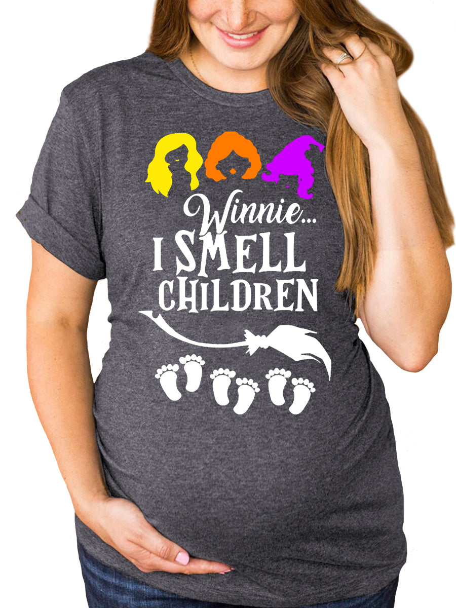 Winnie I Smell Child Triplets Maternity Shirt