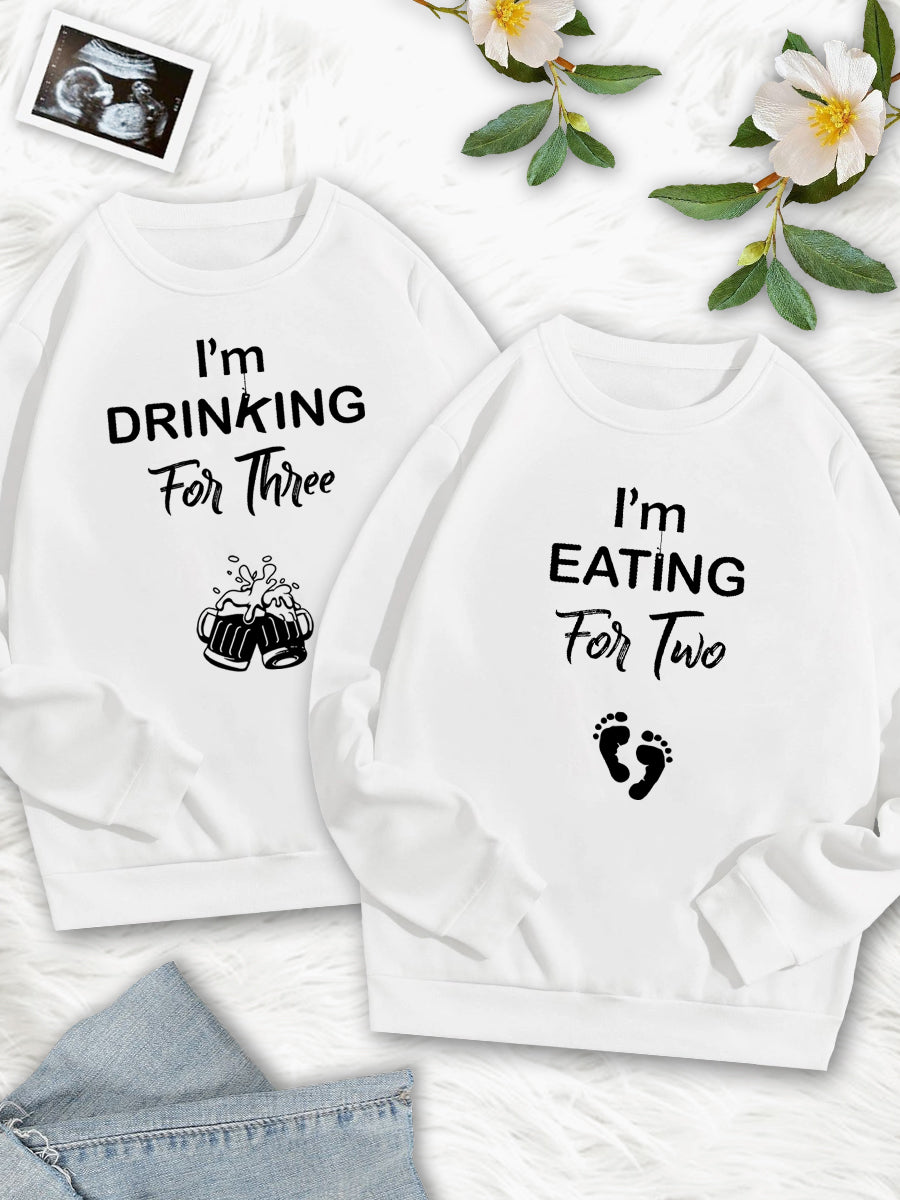 I'm Eating & Drinking For Two Couple Shirt