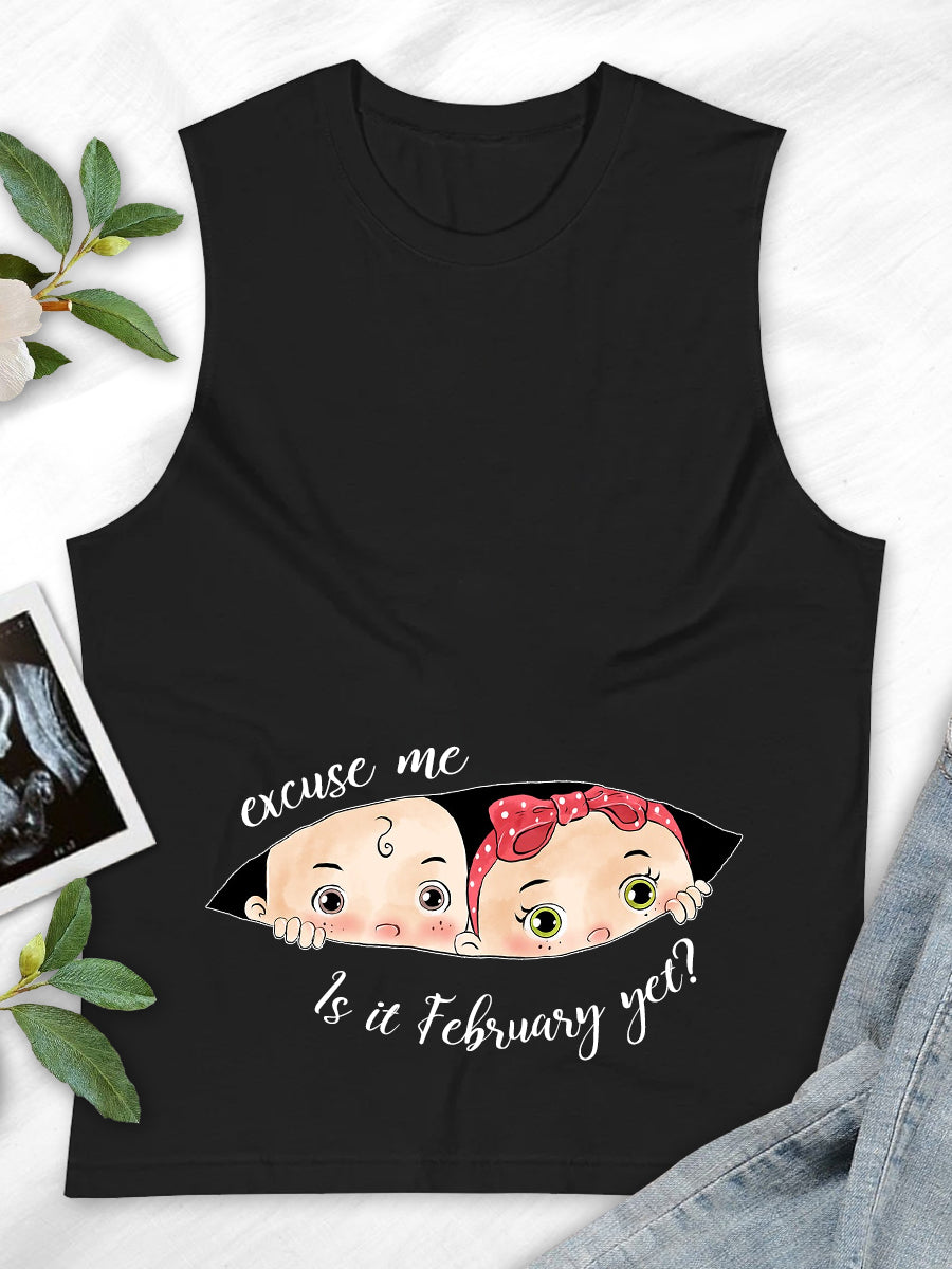 Customizable Months Boy and Girl Twins Funny Maternity Shirt