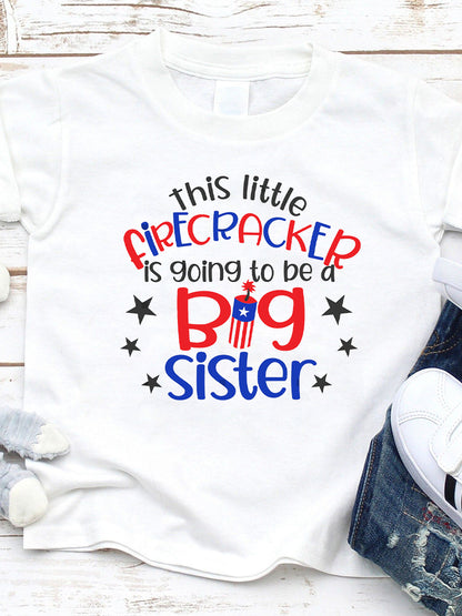 This Little Firecracker Is Going To Be a Big Sis & Bro Family Matching Shirt