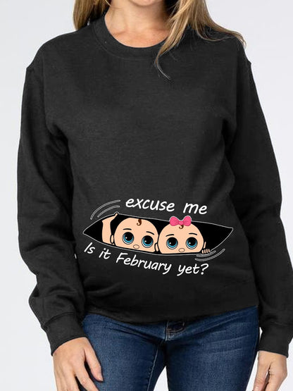 Boy And Girl Twins Customizable Months Maternity Sweatshirt