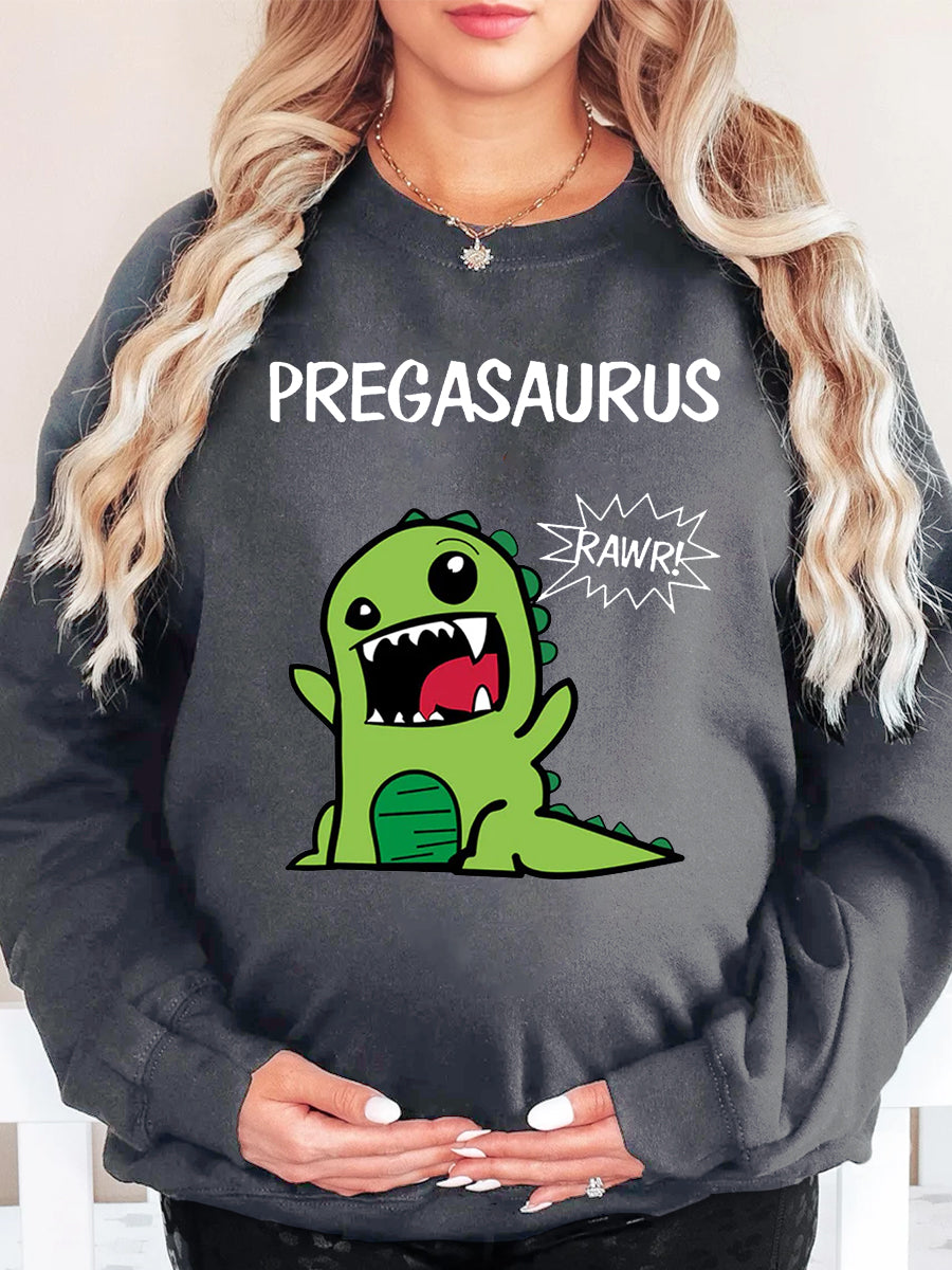 Pregasaurus Maternity Sweatshirt