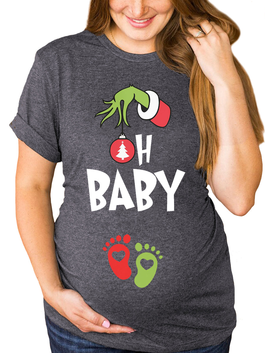 Oh Baby Christmas Maternity Shirt