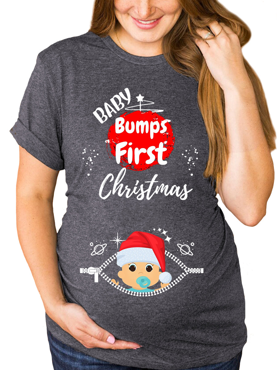 Baby Bump's First Christmas Maternity Shirt