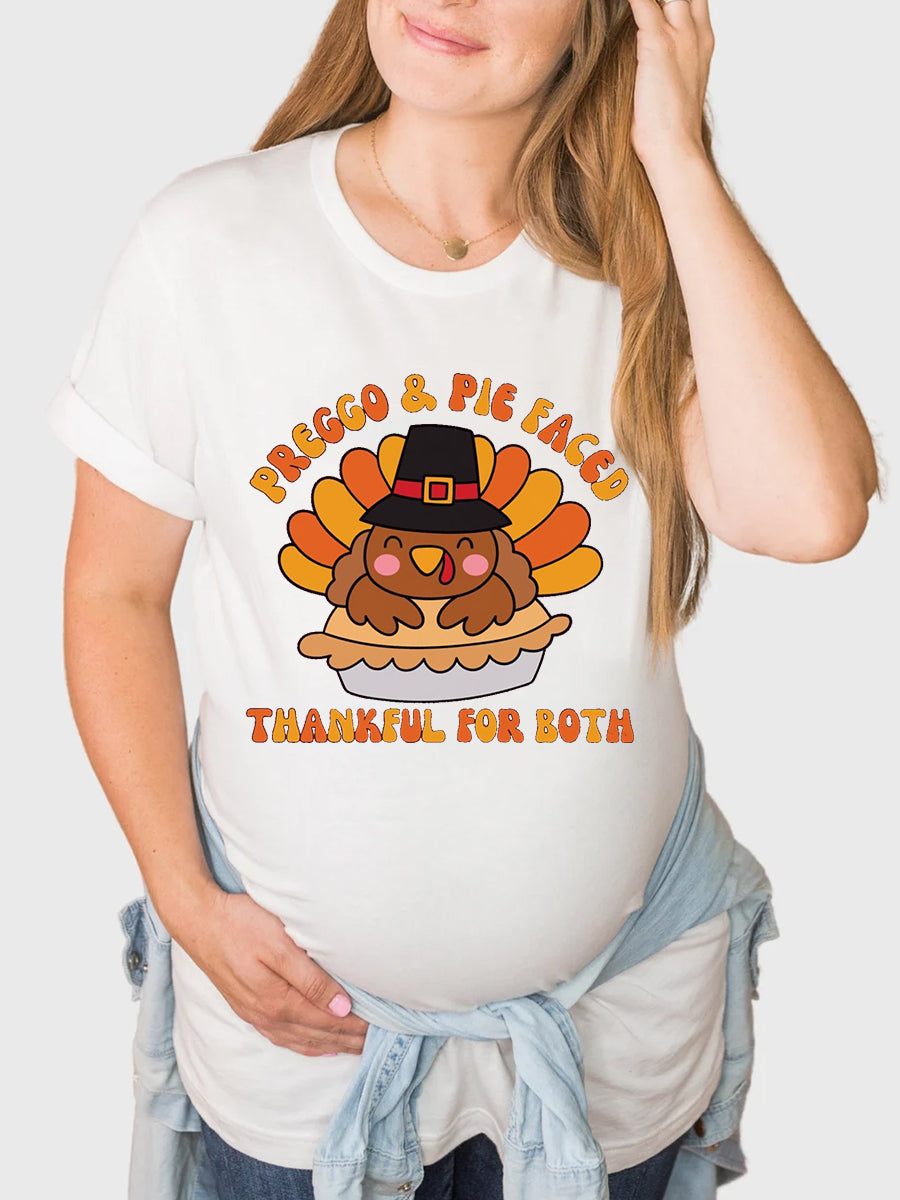 Preggo & Pie Faced Thankful For Both Maternity Shirt