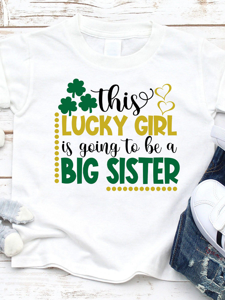 This Lucky Girl Is Going To Be A Big Bro&Sis Family Matching Shirt