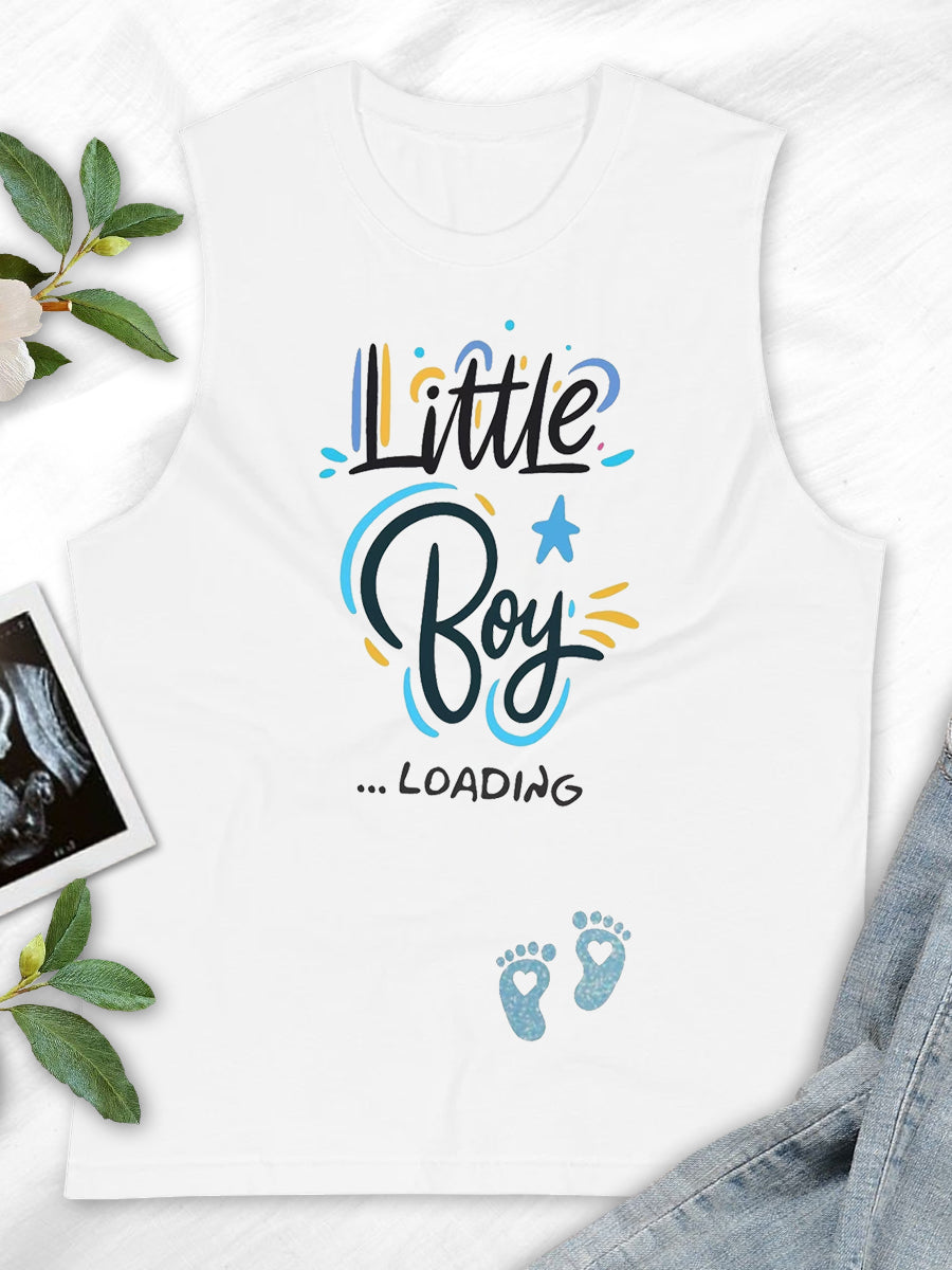 Little Boy Loading Gender Reveal Maternity Sweatshirt