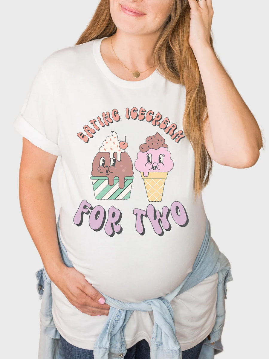 Eating Icecream For Two Maternity Shirt