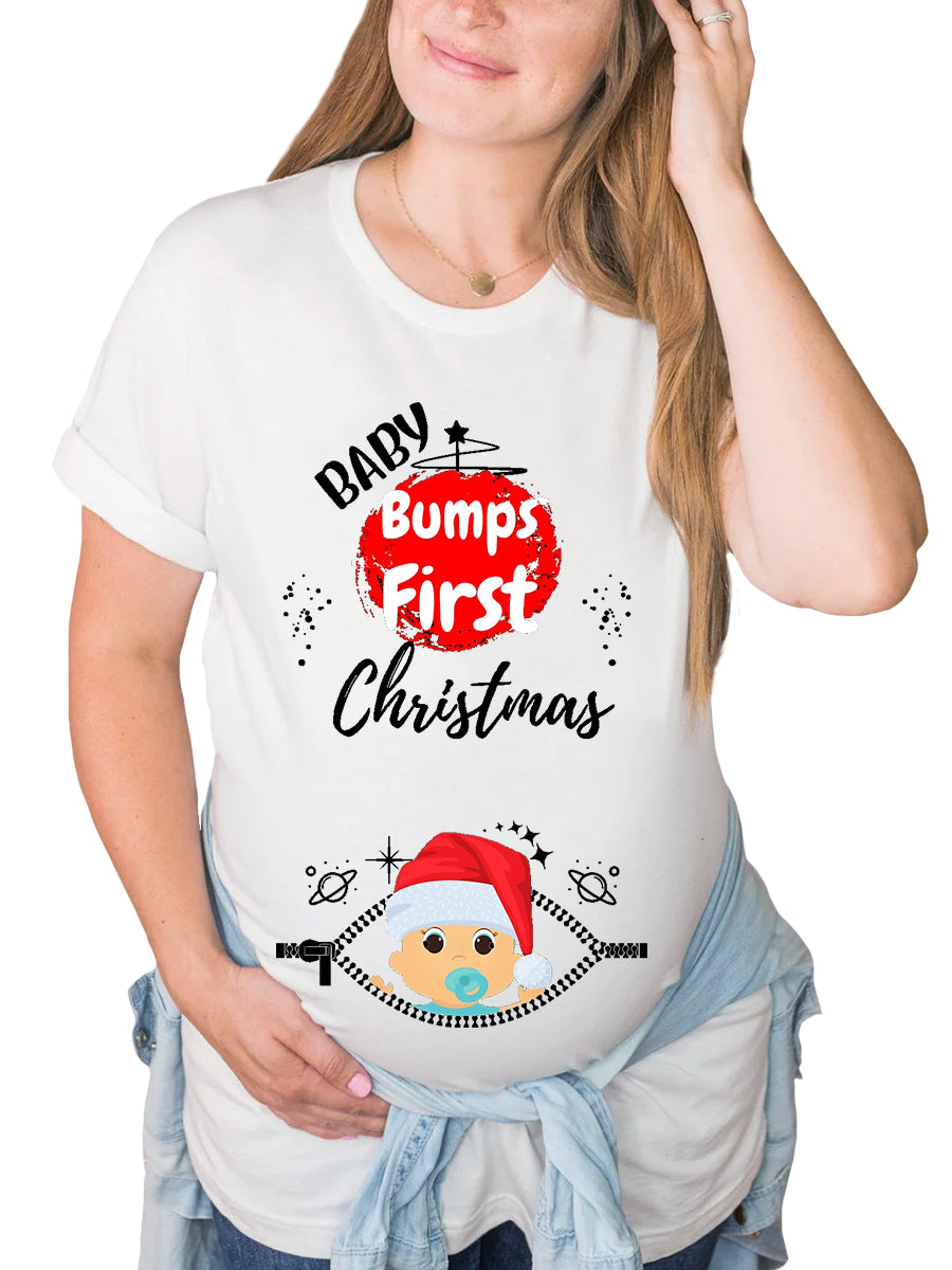 Baby Bump's First Christmas Maternity Shirt