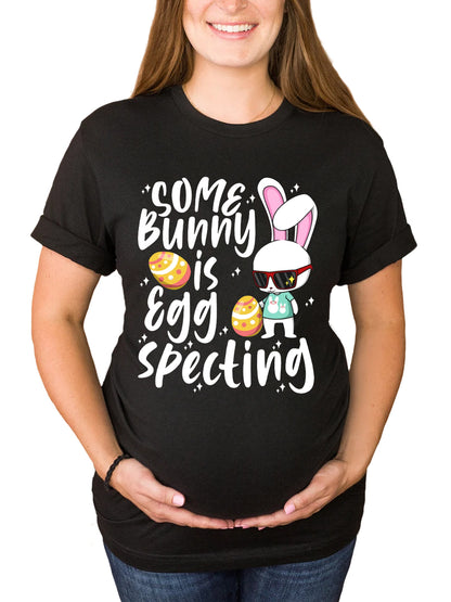 Some Bunny Is Eggspecting Couple Shirt