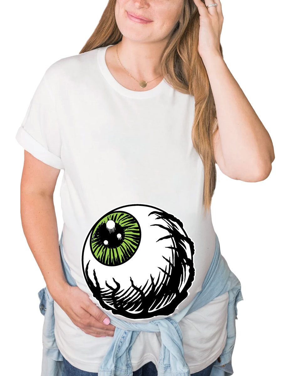 Eyeball Bump Halloween Maternity Shirt