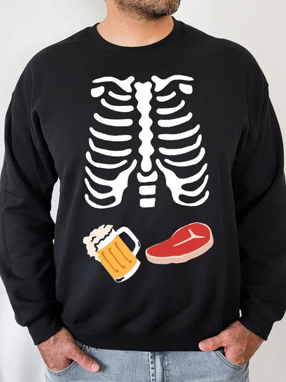 Skeleton Baby Couple Maternity Sweatshirt