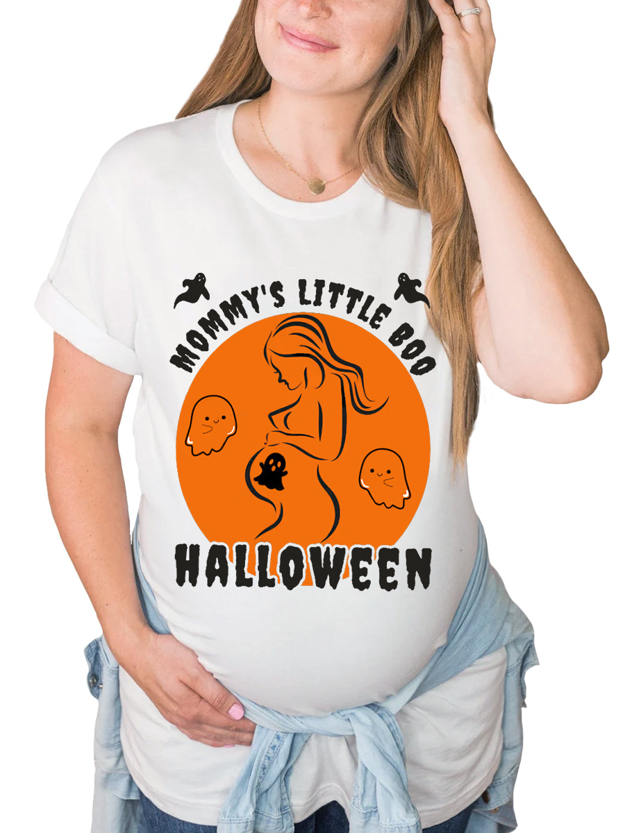 Mommy's Little Boo Maternity Halloween Shirt