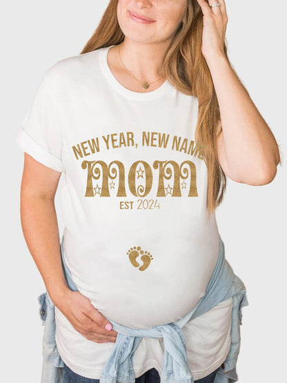 New Year New Name Mom&Dad EST 2025 Couple Shirt