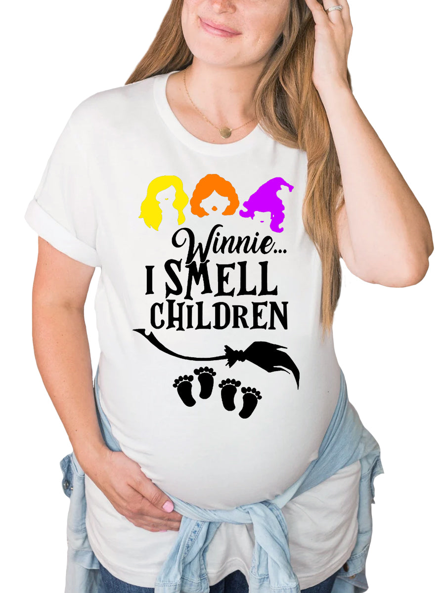 Winnie I Smell Child Twins Maternity Shirt