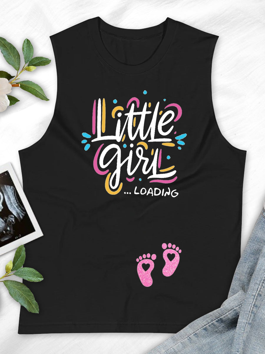 Little Girl Loading Gender Reveal Announcement Sweatshirt