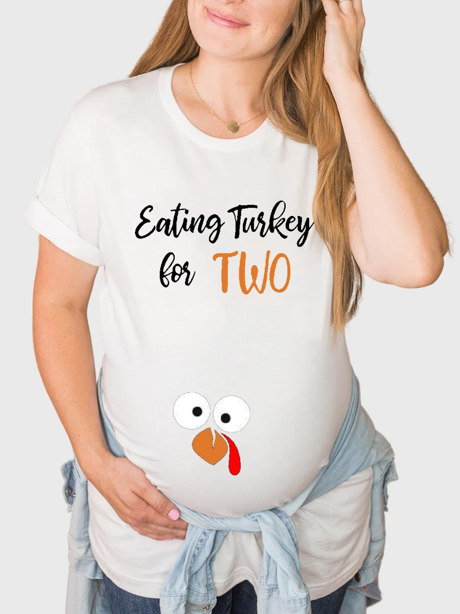 Eating Turkey For Two Maternity Shirt