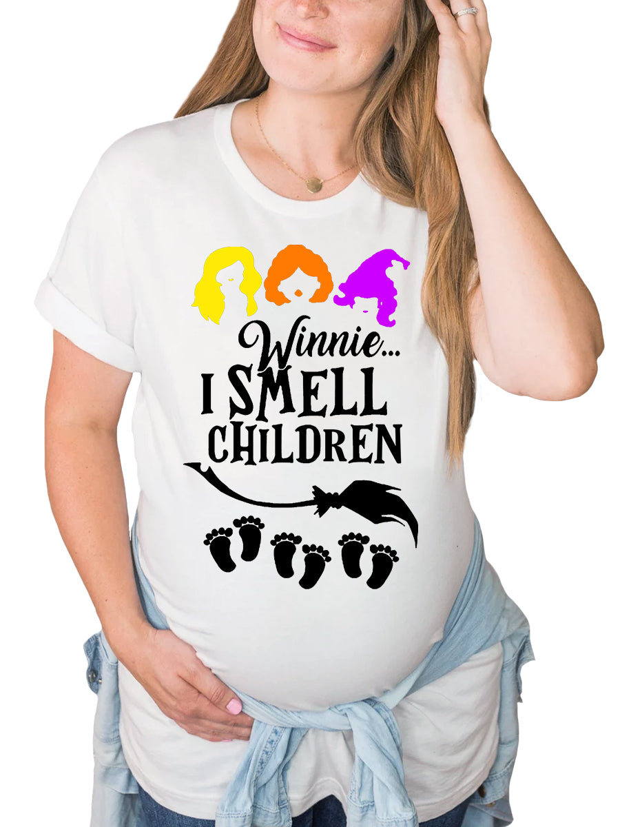 Winnie I Smell Child Triplets Maternity Shirt