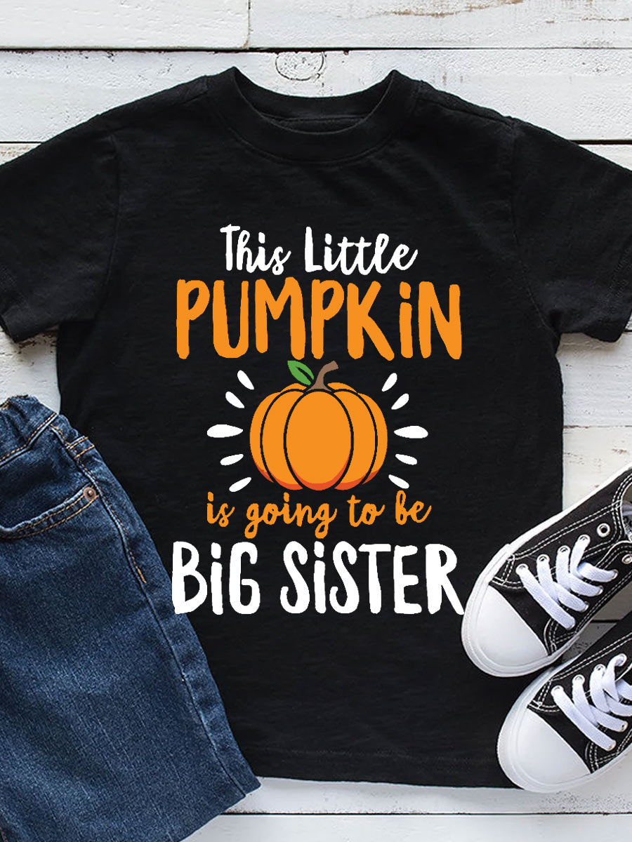 This Little Pumpkin Is Going To Be A Big Brother Family Matching Shirt