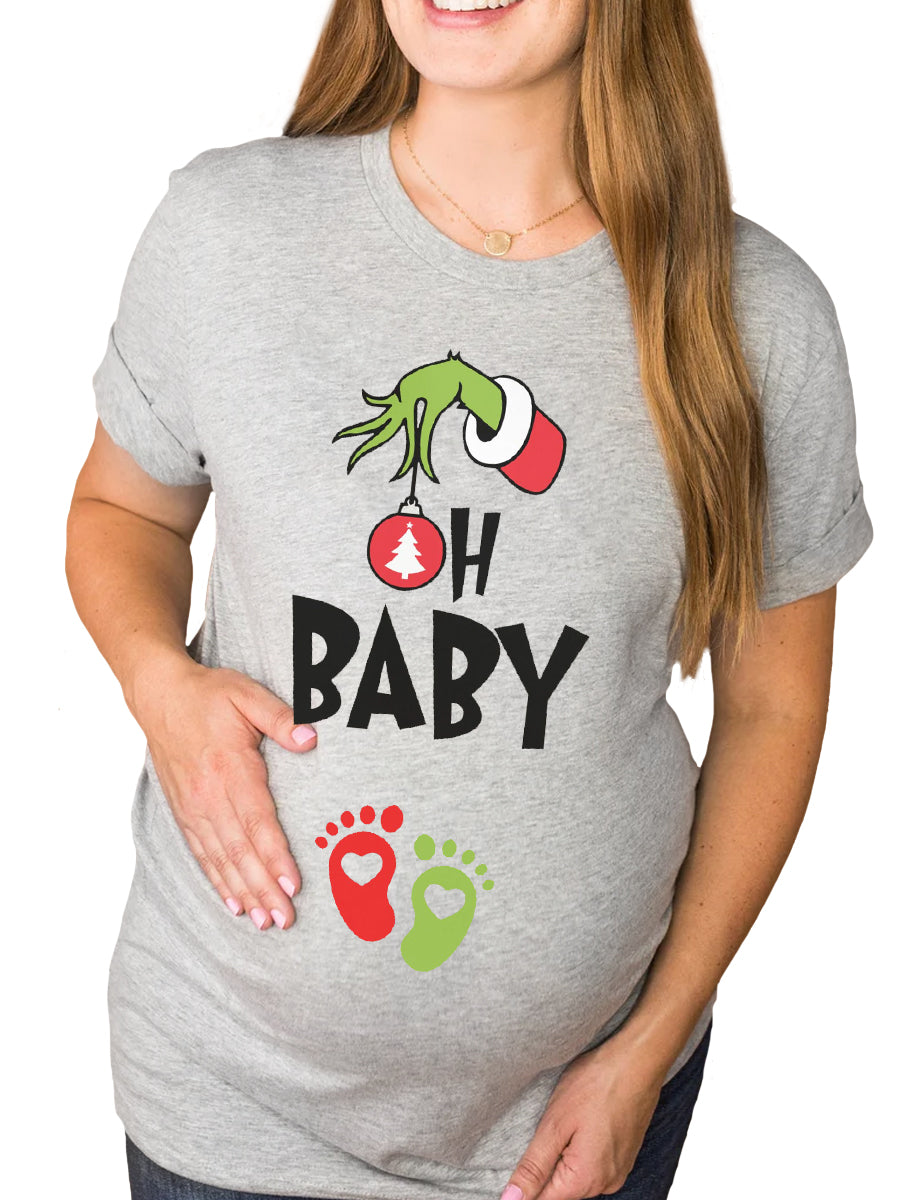 Oh Baby Christmas Maternity Shirt