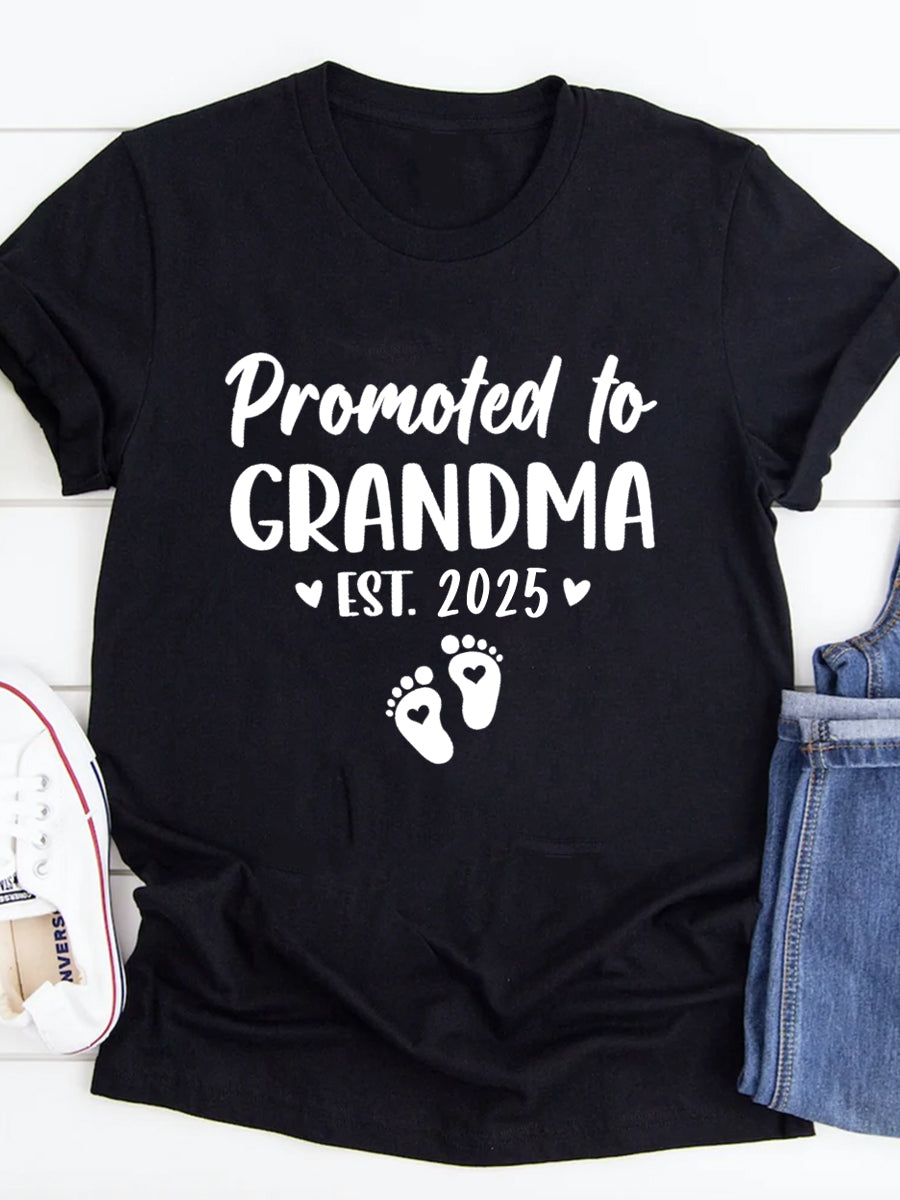 Promoted To Mama EST 2024/2025 Announcement Family Matching Shirt