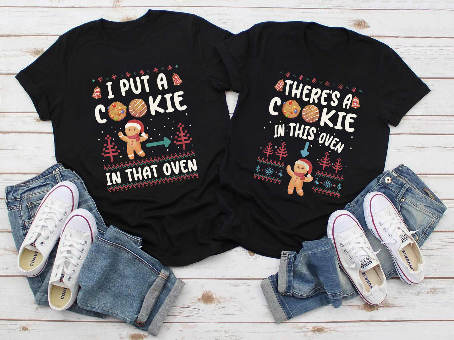 There's A Cookie In This Oven Couple Shirt