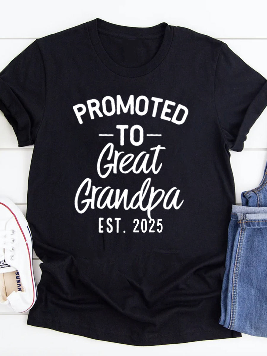 Promoted To Grandparents, Aunt/Uncle Est. 2024/2025 Announcement Family Matching Shirt