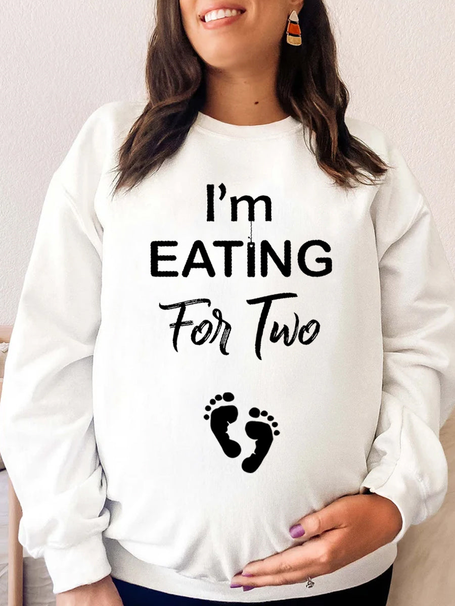 I'm Eating & Drinking For Two Couple Sweatshirt