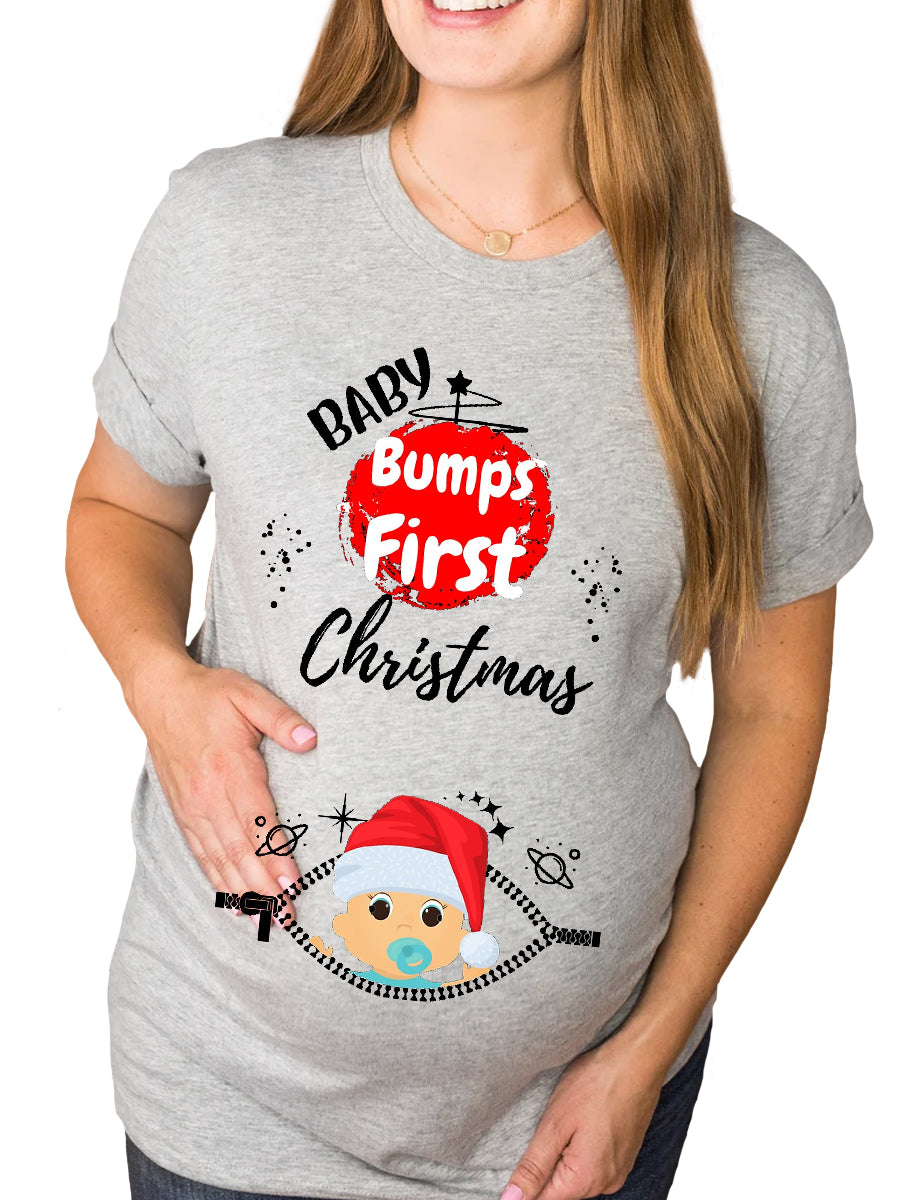 Baby Bump's First Christmas Maternity Shirt