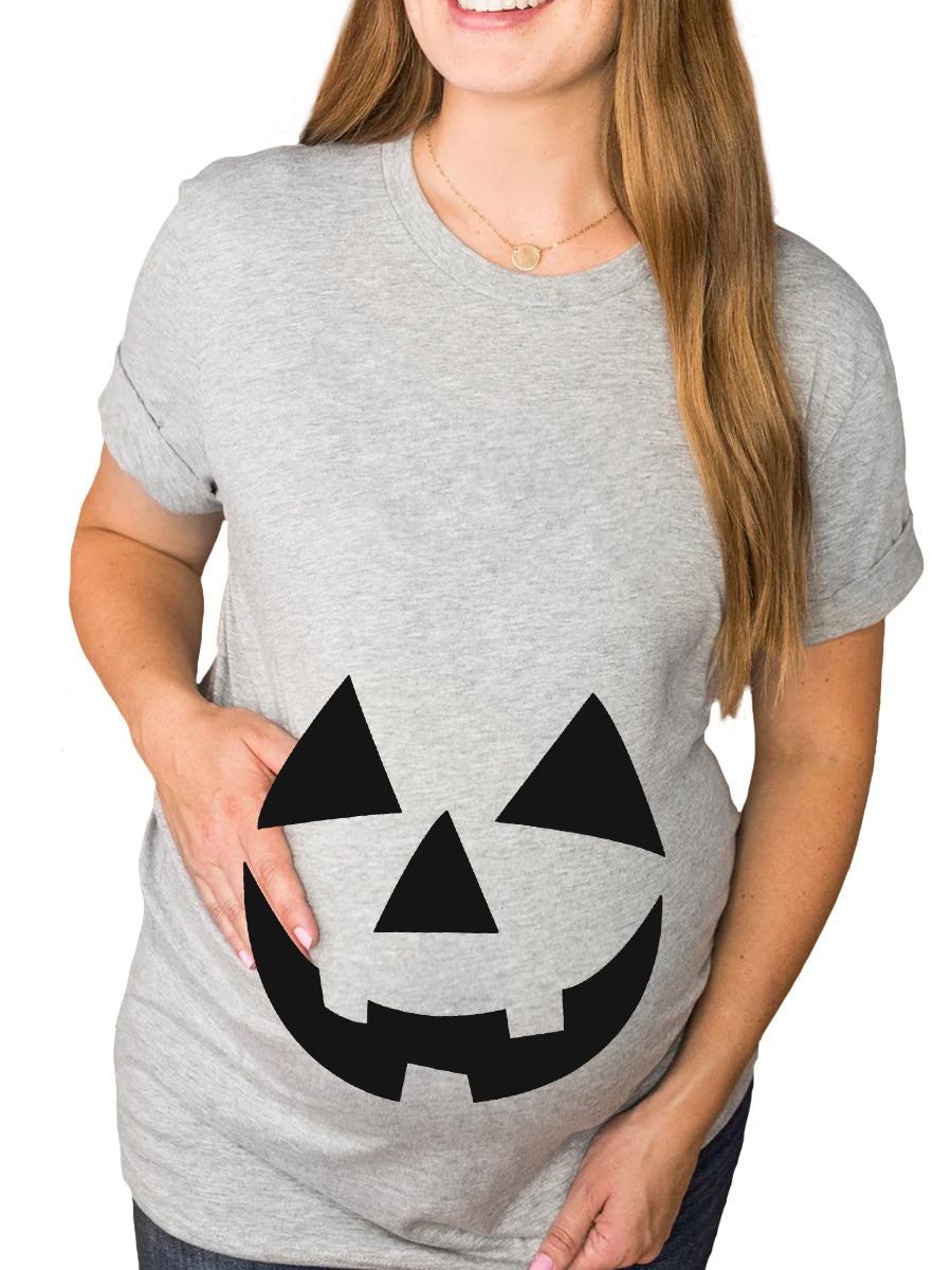 Halloween Pumpkin Bump Maternity Shirt