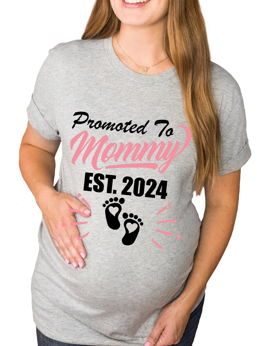 Promoted To Mommy EST.2024/2025 Maternity Shirt