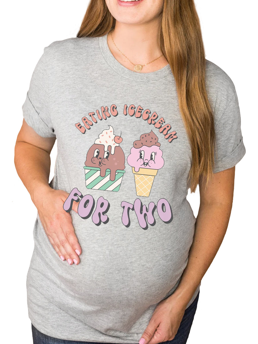 Eating Icecream For Two Maternity Shirt