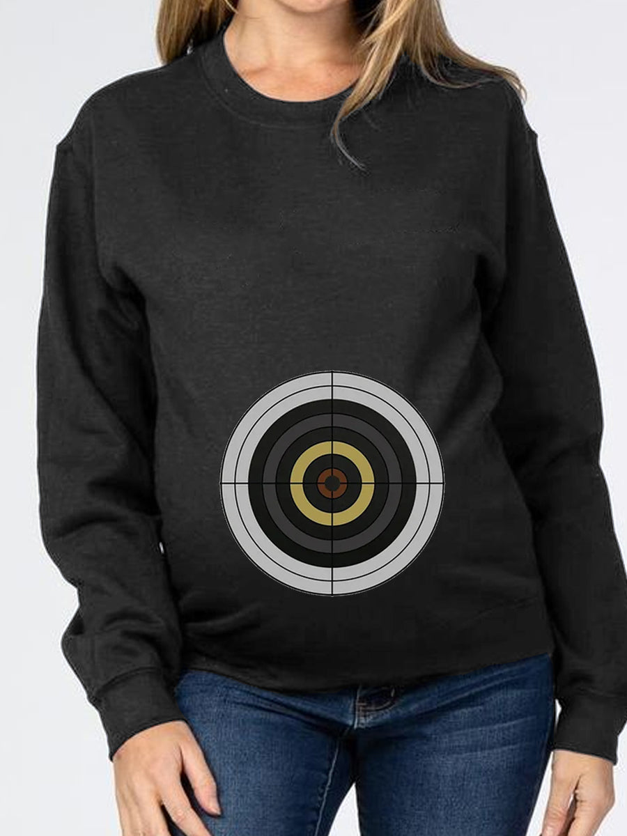 I Ain't Shoot Blank Baby Couple Maternity Sweatshirt