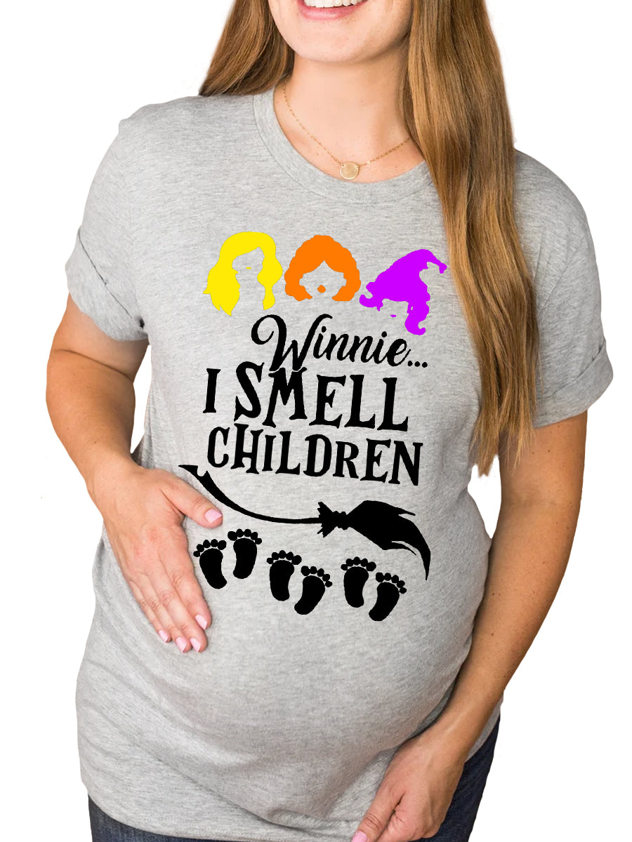 Winnie I Smell Child Triplets Maternity Shirt