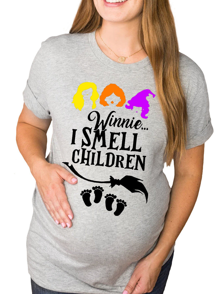 Winnie I Smell Child Twins Maternity Shirt