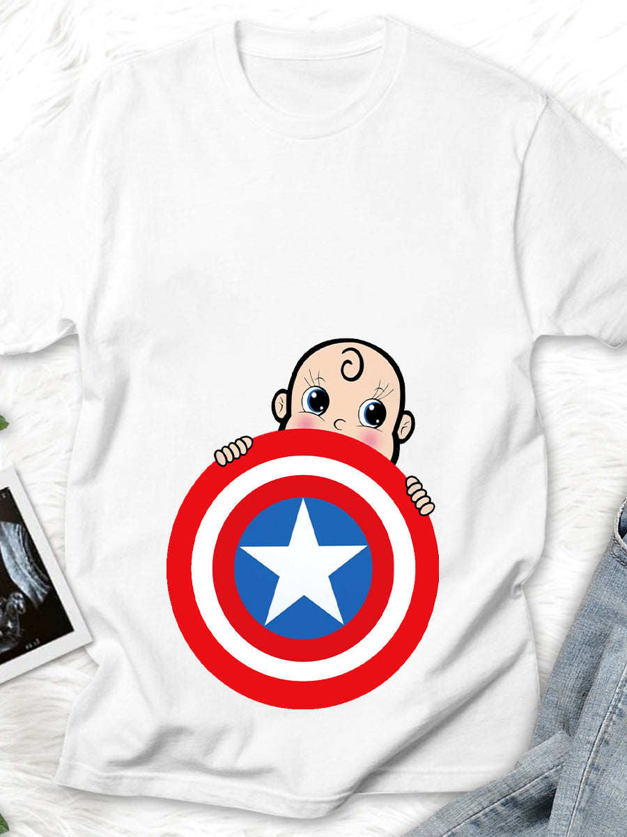 American Boy Pregnant Maternity Shirt