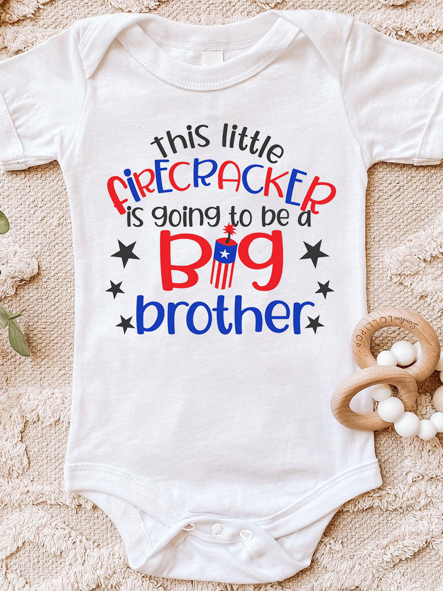 This Little Firecracker Is Going To Be a Big Sis & Bro Family Matching Shirt