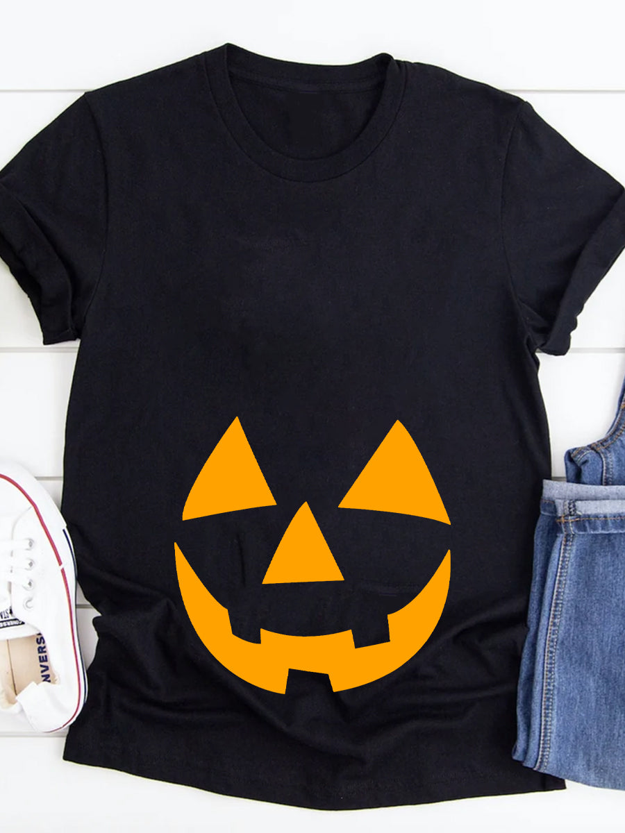 Halloween Pumpkin Bump Maternity Shirt