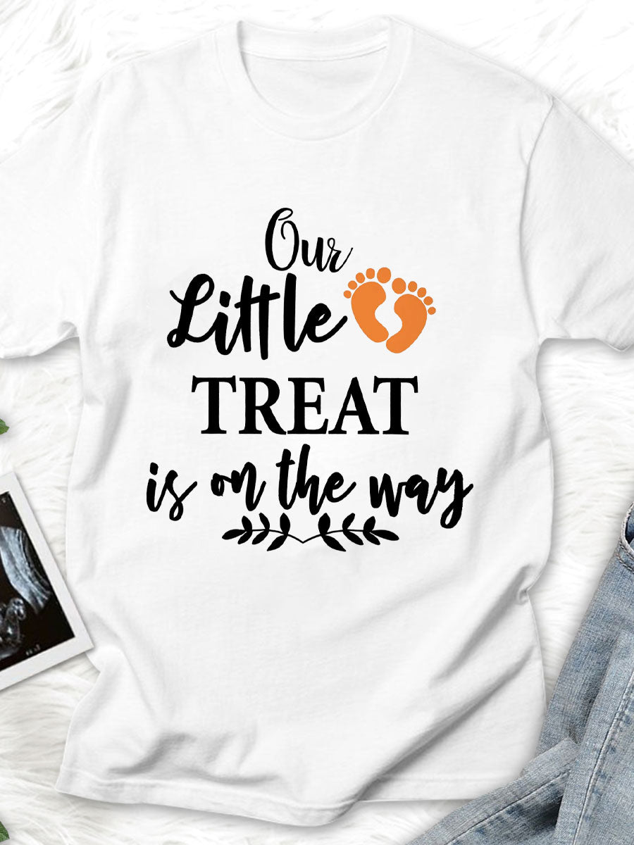 Our Little Treat Is On The Way Maternity Shirt