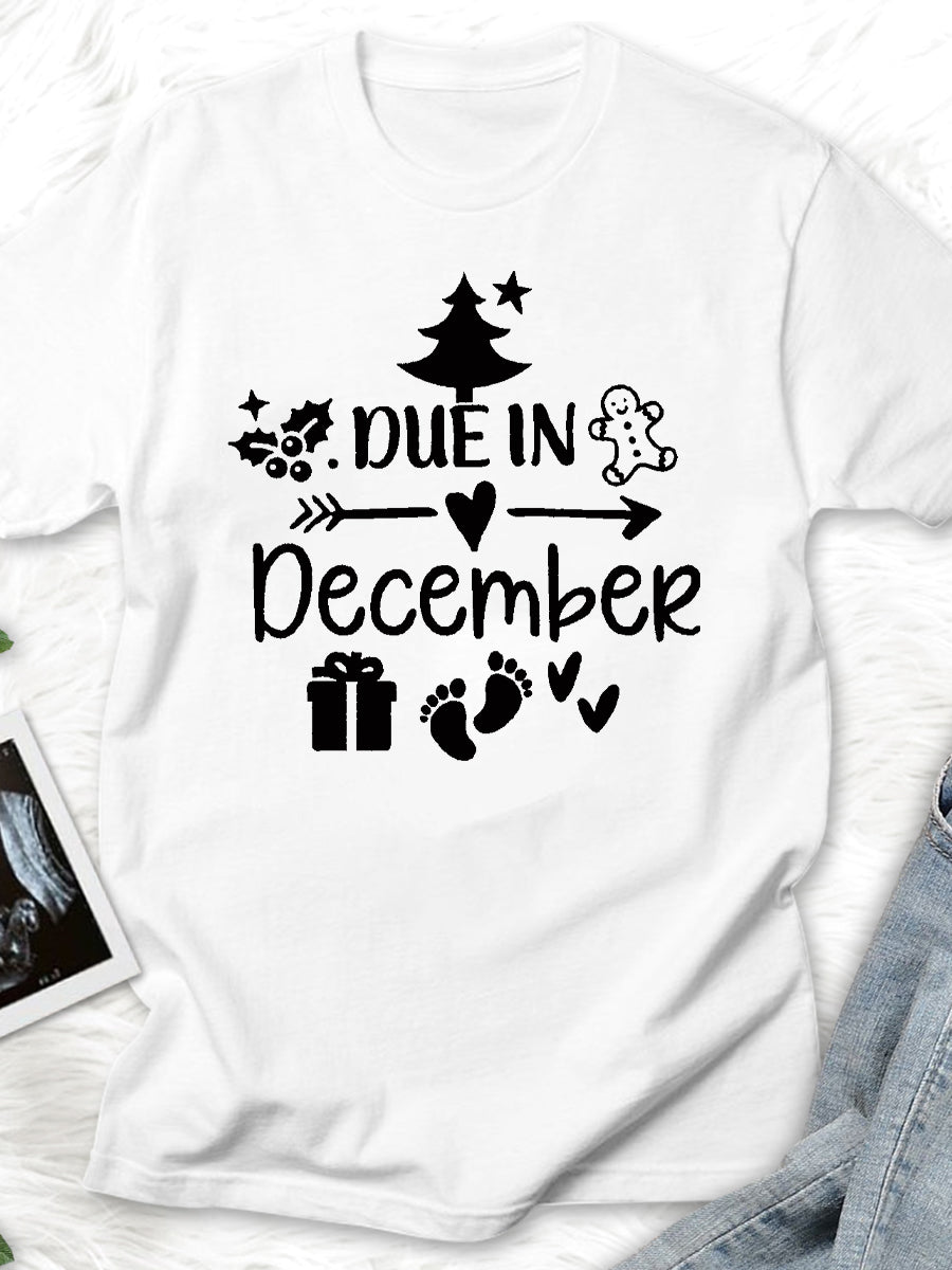 Due In December Maternity Shirt