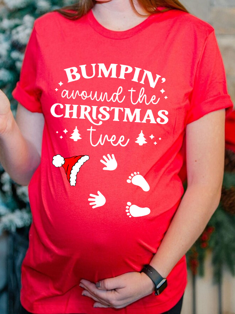 Bumpin Around The Christmas Tree Maternity Shirt