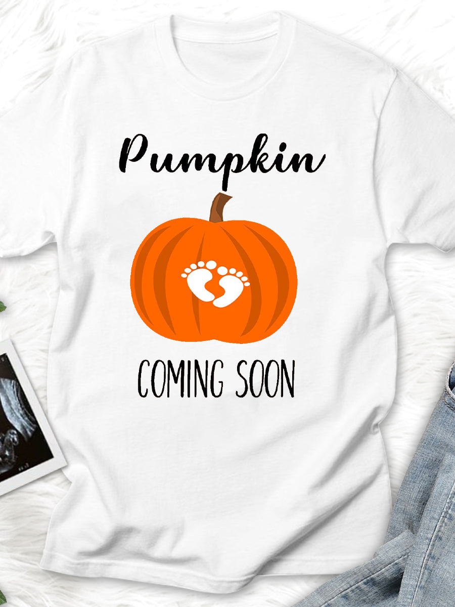 Pumpkin Coming Soon Maternity Shirt