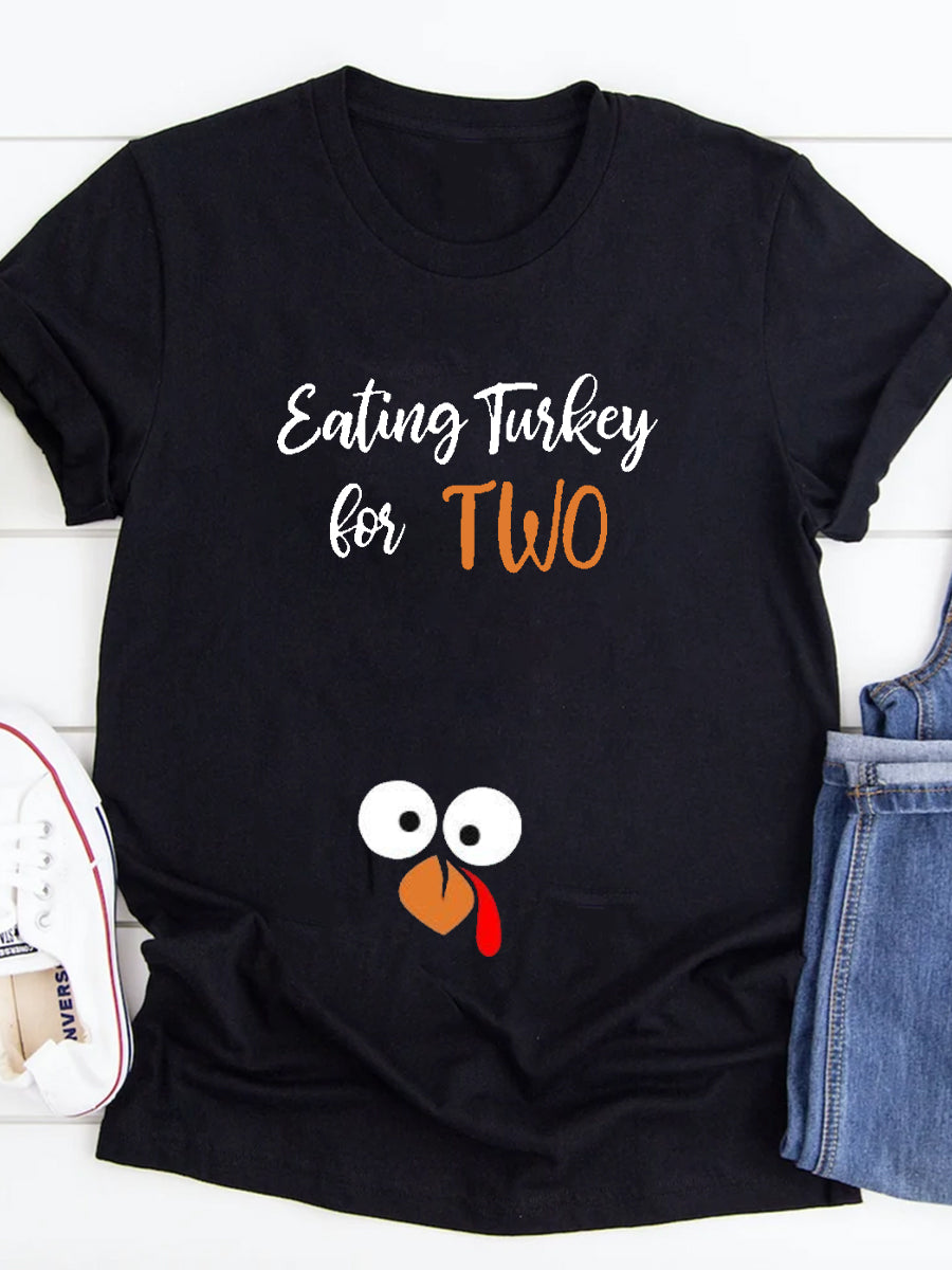 Eating Turkey For Two Maternity Shirt