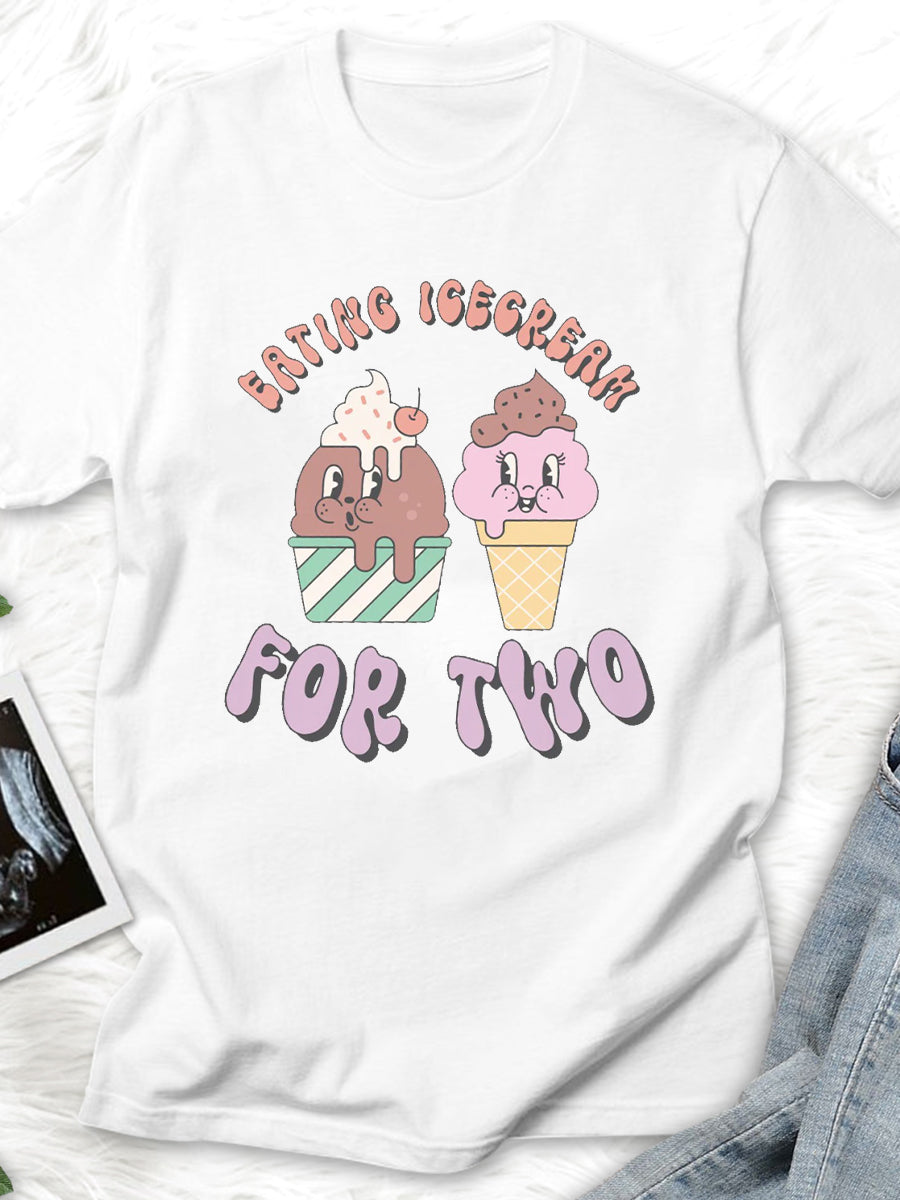 Eating Icecream For Two Maternity Shirt