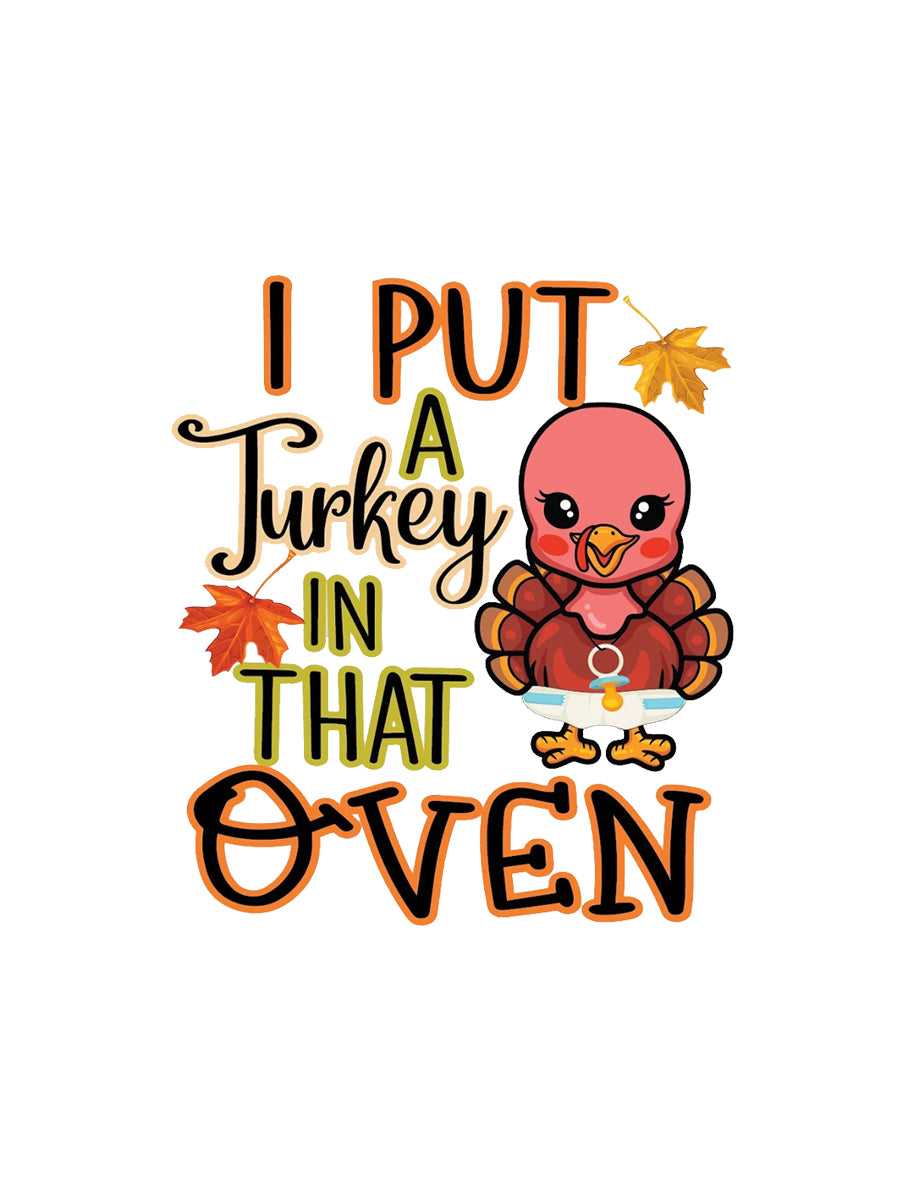 There's A Turkey In This Oven Thankgiving Couple Shirt