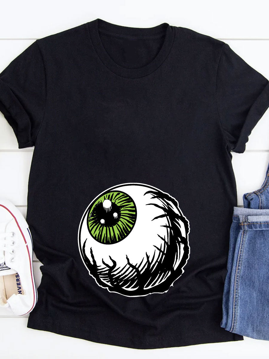 Eyeball Bump Halloween Maternity Shirt